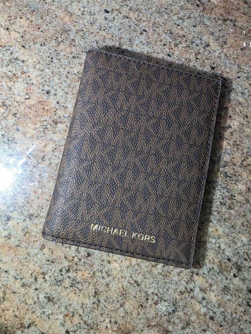 Michael Kors Brown Jet Set Travel Passport Holder Wallet